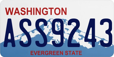 WA license plate ASS9243