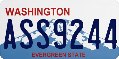 WA license plate ASS9244