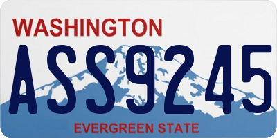 WA license plate ASS9245