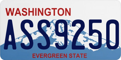 WA license plate ASS9250