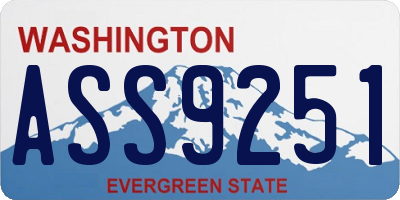 WA license plate ASS9251