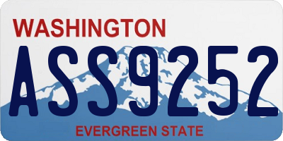 WA license plate ASS9252