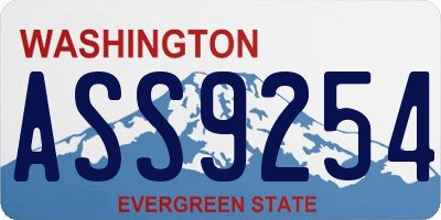 WA license plate ASS9254