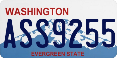 WA license plate ASS9255