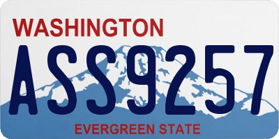 WA license plate ASS9257