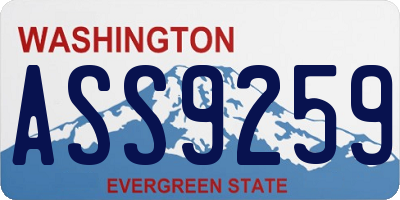 WA license plate ASS9259