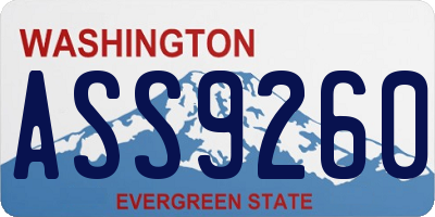 WA license plate ASS9260