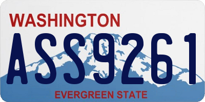 WA license plate ASS9261