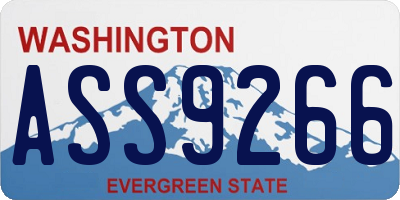 WA license plate ASS9266