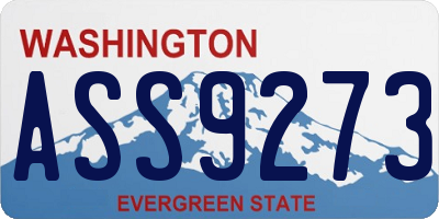 WA license plate ASS9273
