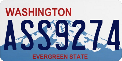 WA license plate ASS9274