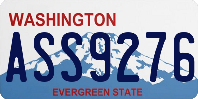 WA license plate ASS9276
