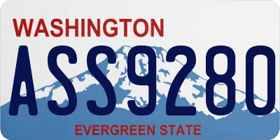 WA license plate ASS9280