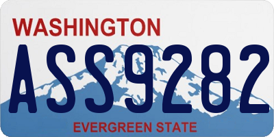 WA license plate ASS9282