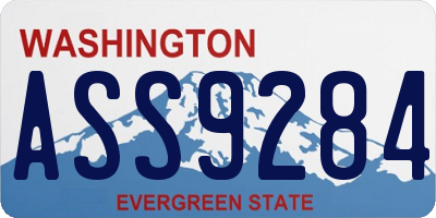 WA license plate ASS9284