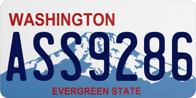 WA license plate ASS9286