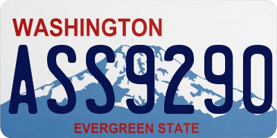 WA license plate ASS9290