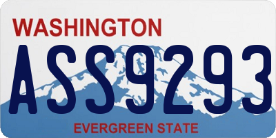 WA license plate ASS9293