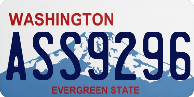 WA license plate ASS9296