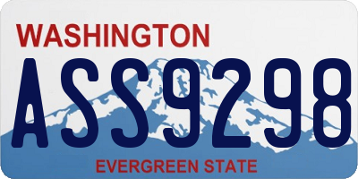 WA license plate ASS9298