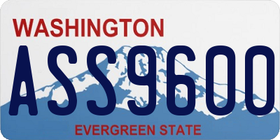 WA license plate ASS9600