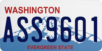 WA license plate ASS9601