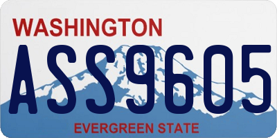 WA license plate ASS9605