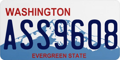 WA license plate ASS9608