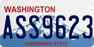 WA license plate ASS9623