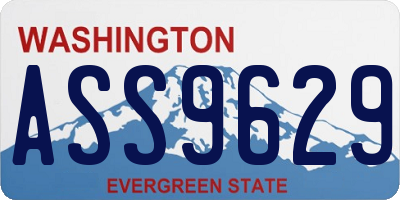 WA license plate ASS9629