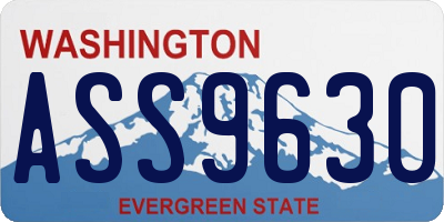 WA license plate ASS9630
