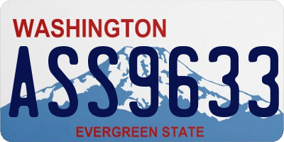 WA license plate ASS9633