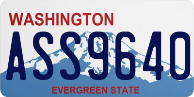 WA license plate ASS9640