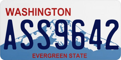 WA license plate ASS9642