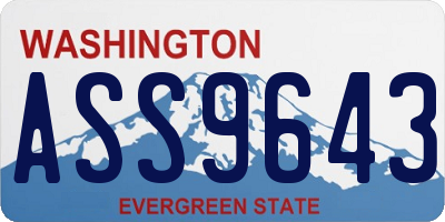 WA license plate ASS9643