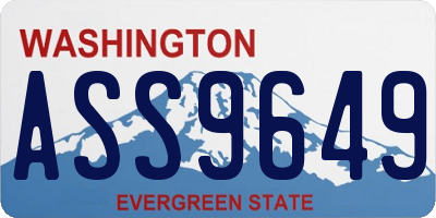 WA license plate ASS9649