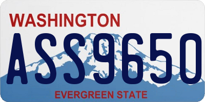 WA license plate ASS9650