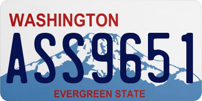 WA license plate ASS9651
