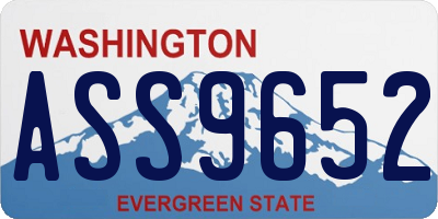 WA license plate ASS9652