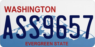 WA license plate ASS9657