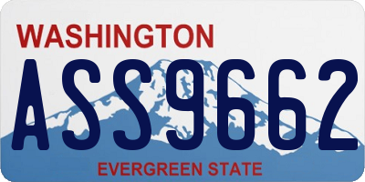 WA license plate ASS9662