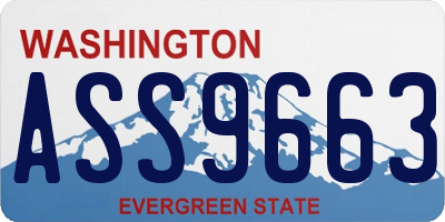WA license plate ASS9663