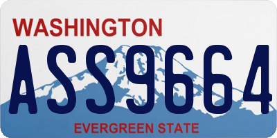 WA license plate ASS9664