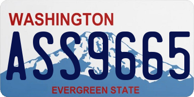 WA license plate ASS9665
