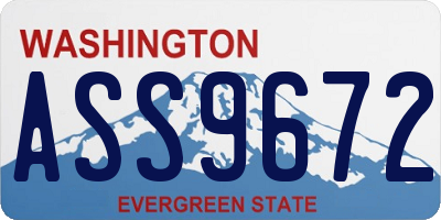 WA license plate ASS9672