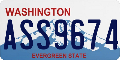 WA license plate ASS9674