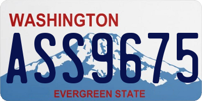 WA license plate ASS9675
