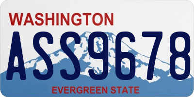 WA license plate ASS9678