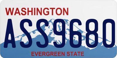 WA license plate ASS9680