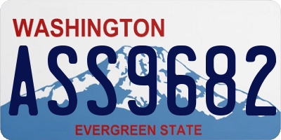 WA license plate ASS9682